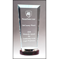 Premium Series Glass Award with Rosewood
